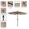 Villacera 9-Foot LED Outdoor Patio Umbrella with Base, Beige 83-OUT5420B - alternate 5